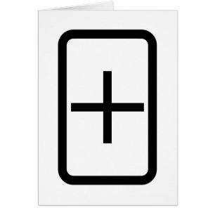 Cartão Placa Zener   Placa de sinal de adição