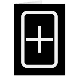 Cartão Placa Zener   Placa de sinal de adição