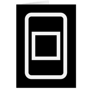 Cartão Placa Zener Placa quadrada oca