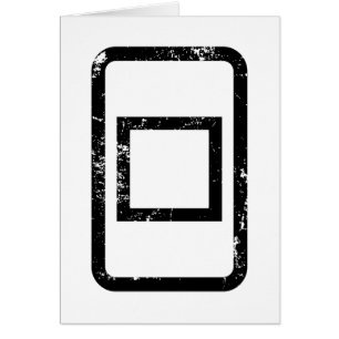 Cartão Placa Zener   Placa {Vintage} Quadrada Inteira