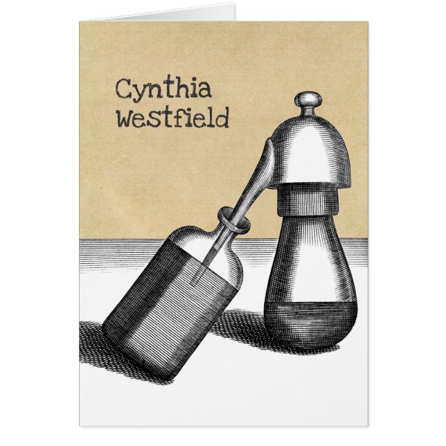 Cartão Placas de Alquimia Medieval de Química Moderna (Frente)