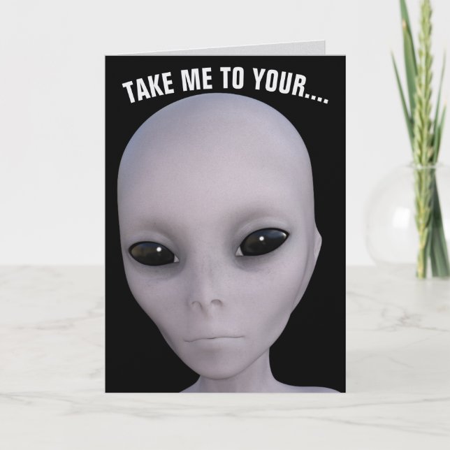CARTÃO PLACAS DE ANIVERSÁRIO DE ALIENÍGENA (Frente)
