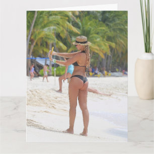 CARTÃO PLACAS DE ANIVERSÁRIO GIGANTE PARA GAROTA BIKINI B