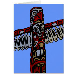 Cartão Placas de Arte Totem Polonês do BC