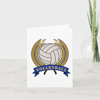 Cartão Placas de design clássicas de voleibol - vazio