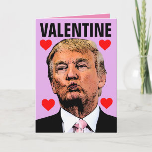 CARTÃO PLACAS DE DIA DE OS NAMORADOS DE BEIJAS DE TRUMP D