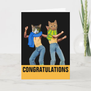 CARTÃO PLACAS DE FUNDO CAT DE PARABÉNS DE CASAMENTO