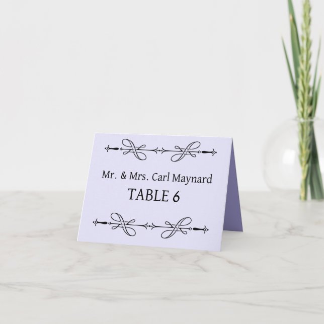 Cartão Placas de mesa de casamento (Frente)