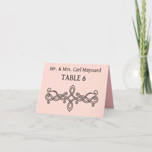 Cartão Placas de mesa de casamento