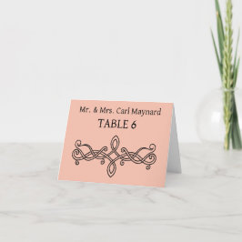 Cartão Placas de mesa de casamento