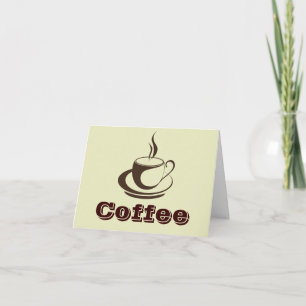 Cartão Placas de Nota de Café na moda