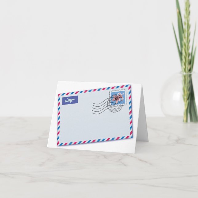 Cartão Placas de Nota de Envelope de Correio Aéreo (Frente)