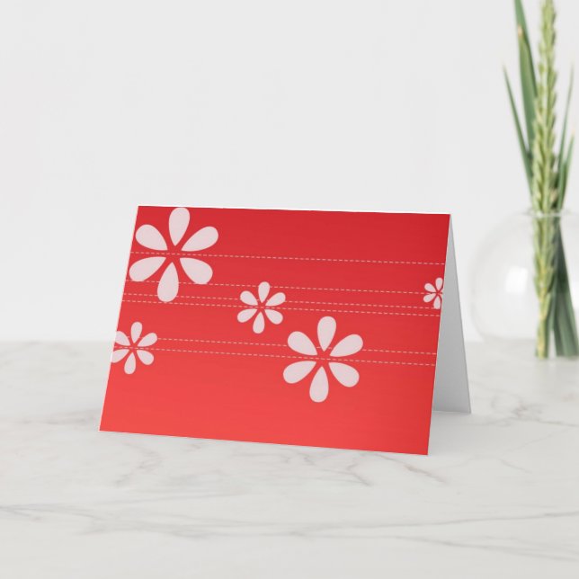 Cartão Placas de Nota de Flor (Frente)