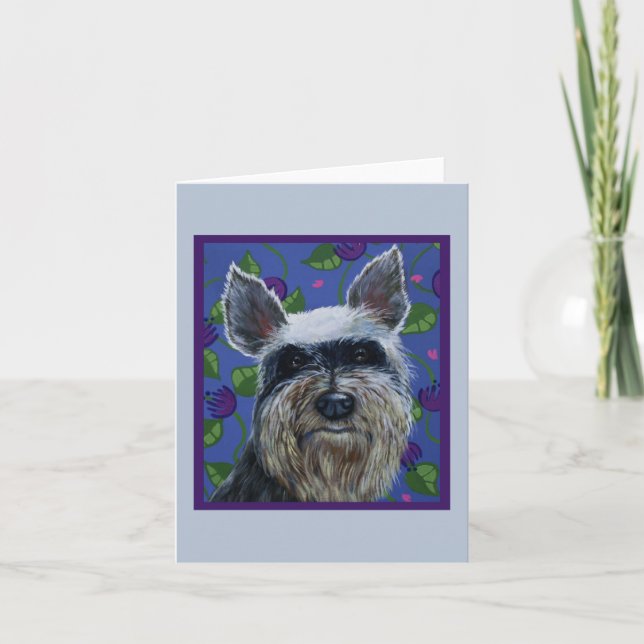 Cartão Placas de Nota do Vazio Schnauzer (Frente)