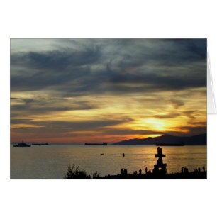 Cartão Placas de paisagem Inukshuk para placas de Souveni