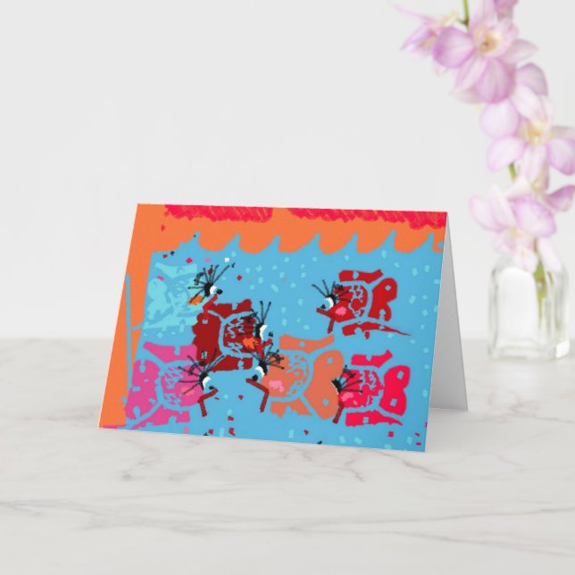 Cartão Placas de peixe fran (Orquídea)