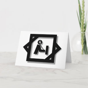 Cartão Placas de Vazio para o logotipo Ham Radio 3-D p