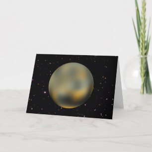Cartão Planet Pluto Starry Sky Greeting Card