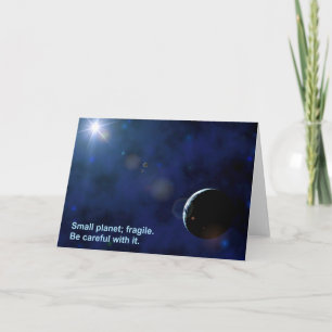 Cartão Planeta frágil