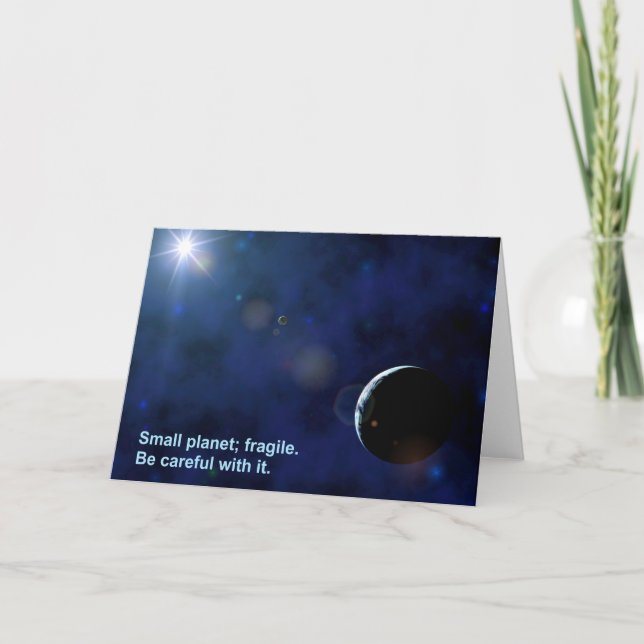 Cartão Planeta frágil (Frente)