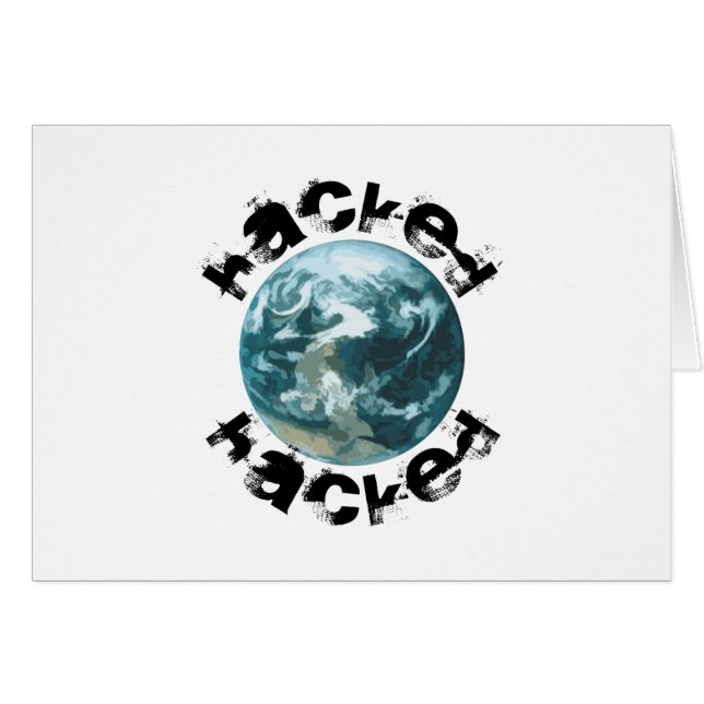 Cartão Planeta Hackeado Terra (Frente Horizontal)