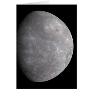 Cartão Planeta Mercury no espaço