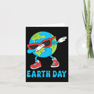 Cartão Planeta Terra Dia de Aniversário Dab Groovy Dabbin