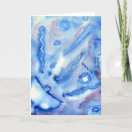 Cartão Planilhas de pintura por aquarela satélite