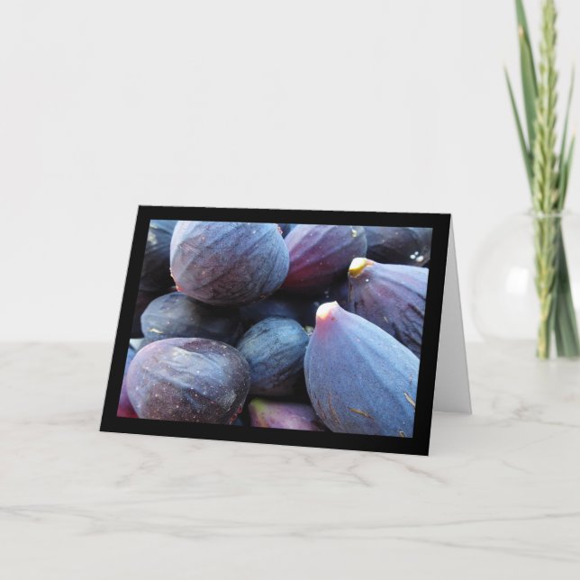 Cartão Plano aproximado da fruta figo roxo (Frente)
