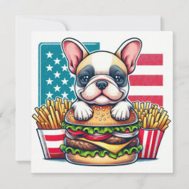 Cartão plano Bulldog francês