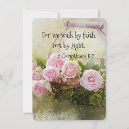 Cartão Plano Caminhar Pela Fé Não À Vista Escritur