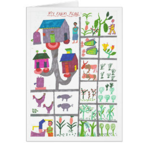Cartão Plano da fazenda de Sarah