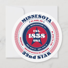 Cartão Plano da História do Estado de Minnesota