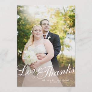 Cartão Plano de Amor e Agradecimento com Letra Mod