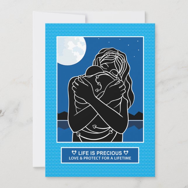 Cartão plano de amor e proteção 1_5"x7" (Frente)