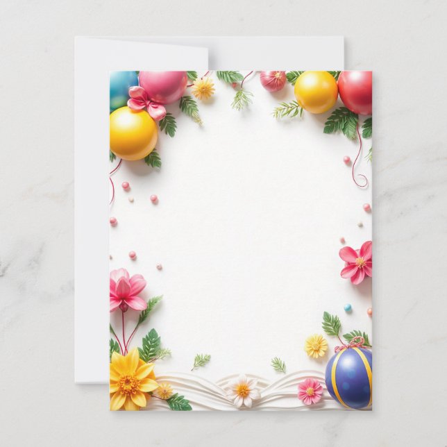 Cartão plano de aniversário (Frente)