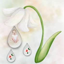 Cartão plano de aniversário do Baby Girl 1sr