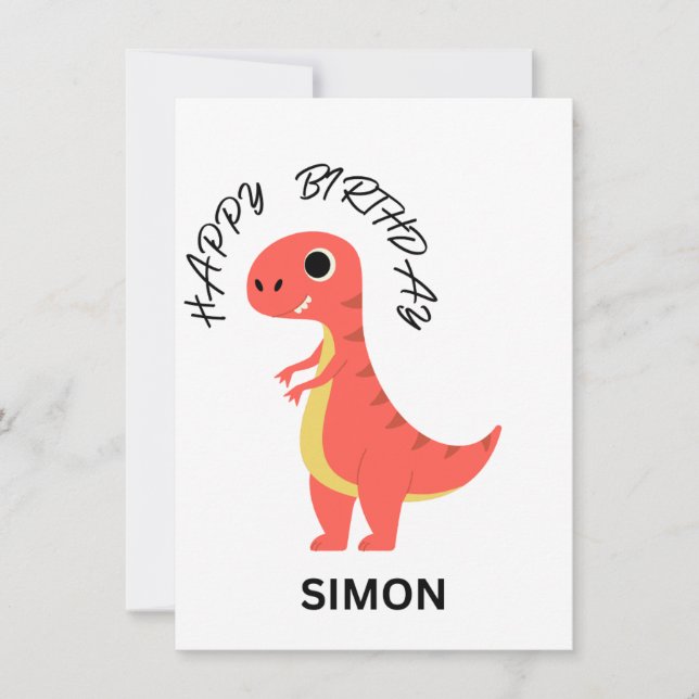 Cartão plano de aniversário FELIZ (Frente)