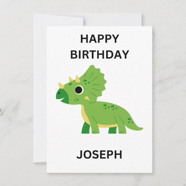 Cartão plano de aniversário FELIZ (Frente)