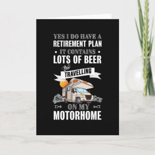 Cartão Plano de aposentadoria Beer Motorhome Gift