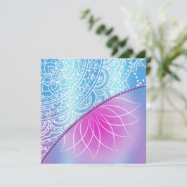 Cartão Plano de Convite de Aniversário de Lace & P