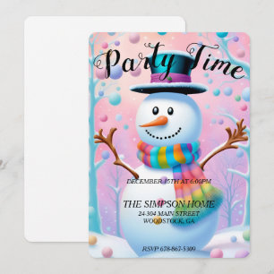 Cartão plano de convite para natal do Whimsical Sn