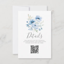 Cartão Plano de Detalhes de Casamento com Floral A