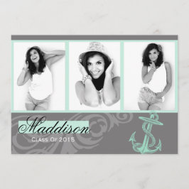 Cartão Plano de Formatura com Âncora da Moeda de 2