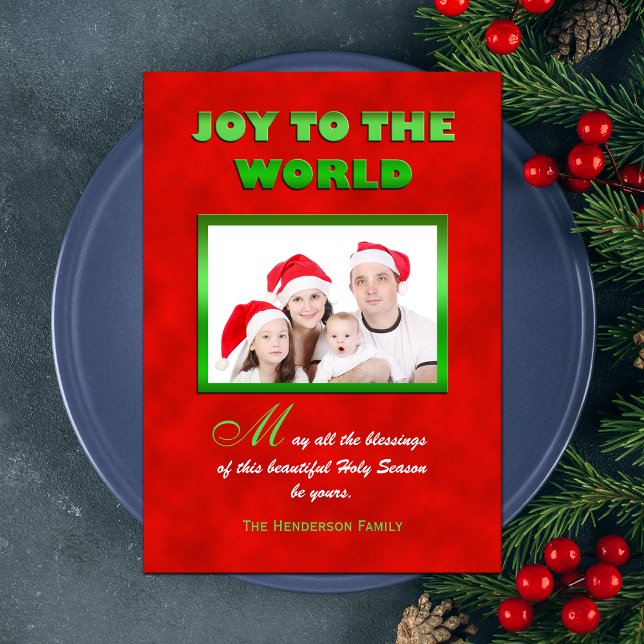 Cartão Plano de Foto da Família Religiosa de Natal (Criador carregado)