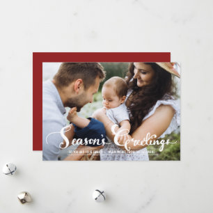 Cartão plano de fotos de feriado do script de saud