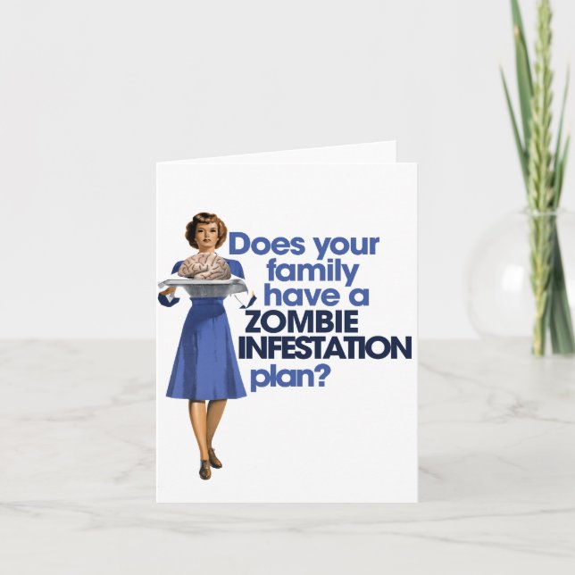 Cartão Plano de Infestação Zombie (Frente)