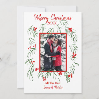Cartão Plano de Natal com Foto Personalizada e Ver