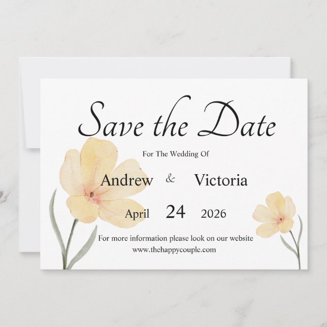 Cartão Plano de Salvar a Data (Frente)