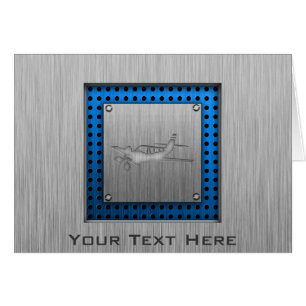 Cartão Plano de visão de metal escovado